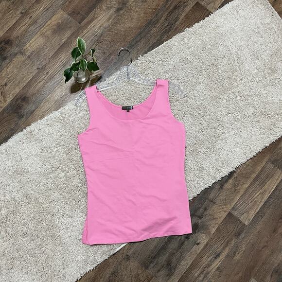 Judy P Size Small Pink Scoop Neck Tank Top - Picture 2 of 5